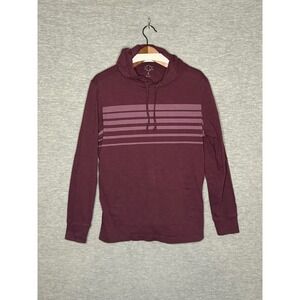 Eventide long sleeve Maroon T shirt with hood casual lightweight